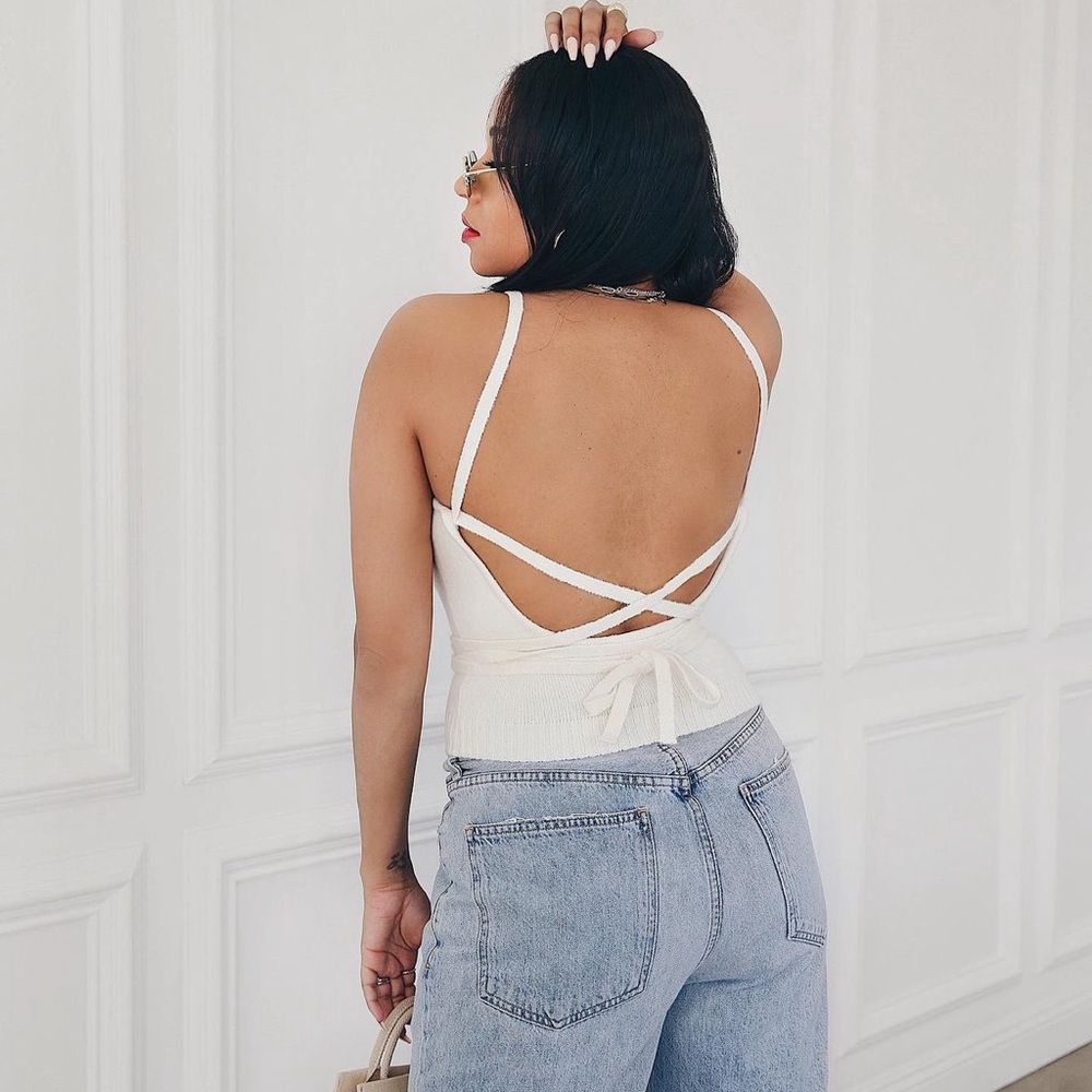 Megan Wrap Sweater Top